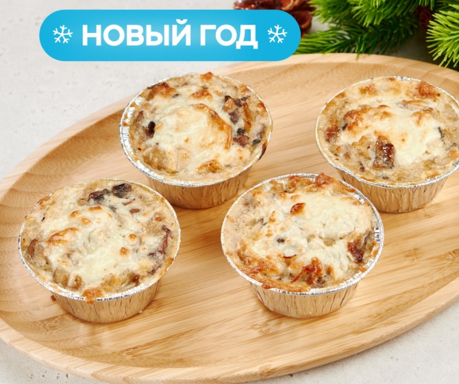 Жюльен с курицей и грибами на четверых