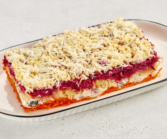 Салат сельдь под шубой на четверых